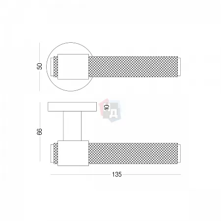 Ручка дверная MVM TEHNO A-2023 BLACK черный