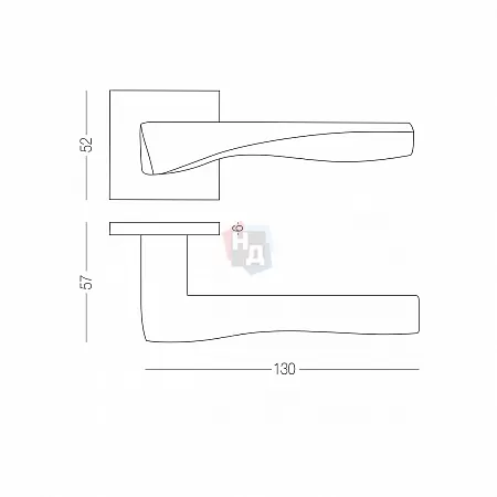 Ручка дверная MVM WAVE A-2018 SC сатин хром