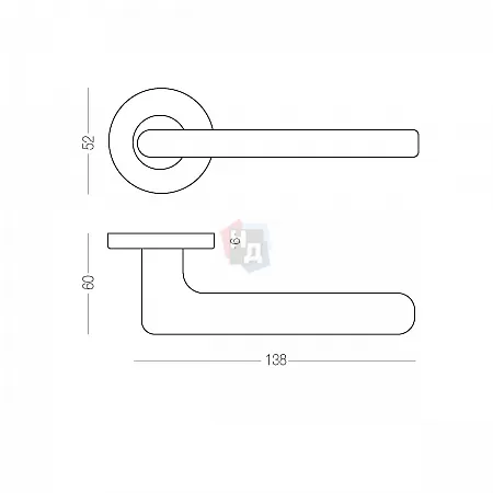 Ручка дверная MVM HARMONY A-2025 MN сатин никель