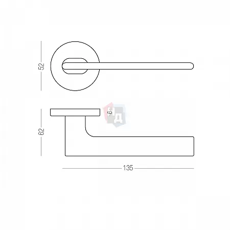 Ручка дверная MVM AURA A-2024 SC сатин хром