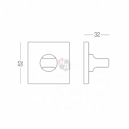 Накладка WC MVM T20 SB матовая латунь