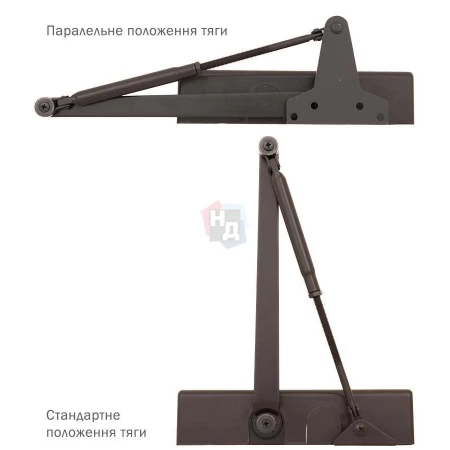 Доводчик дверной накладной RYOBI D-1554 EN2/3/4 DARK_BRONZE коричневый универсальная тяга (80кг)