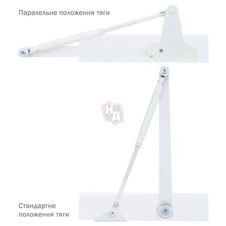 Доводчик дверной накладной RYOBI D-2055V EN3/4/5 BC GLOSSY_WHITE белый универсальная тяга (100кг)