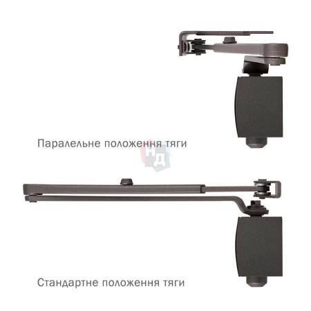 Доводчик дверной накладной RYOBI LIM D-1200 EN2/3/4 BC METALLIC_BRONZE коричневый универсальная тяга (80кг)