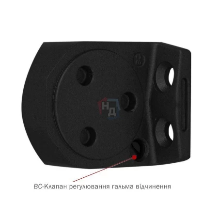 Доводчик дверной накладной RYOBI D-2005V EN3/4/5 BC BLACK черный стандартная тяга (100кг)