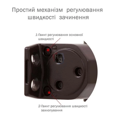 Доводчик дверной накладной RYOBI S-8850T EN2 DARK_BRONZE коричневый скользящая тяга (45кг)
