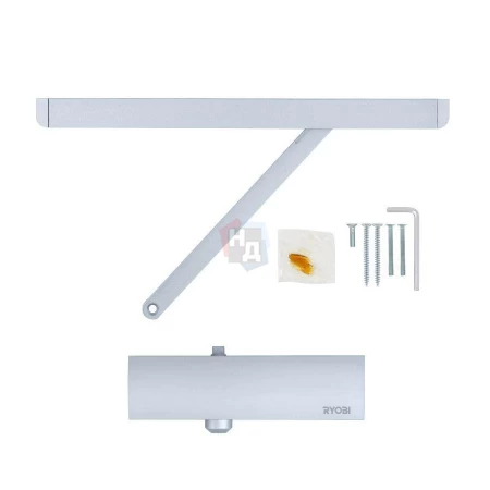 Доводчик дверной накладной RYOBI LIM DS-1200T EN2 SILVER хром скользящая тяга (40кг)