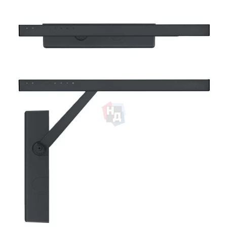 Доводчик дверной накладной RYOBI D-2050T EN3 BC BLACK черный скользящая тяга (60кг)