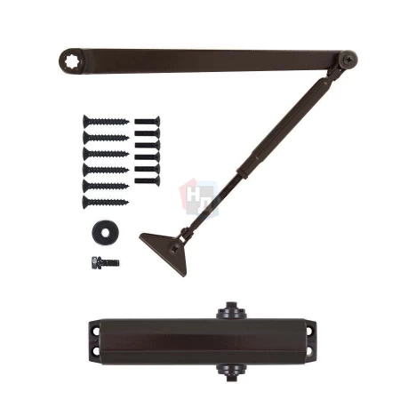 Доводчик дверной накладной RYOBI D-1504 EN2/3/4 DARK_BRONZE коричневый стандартная тяга (80кг)