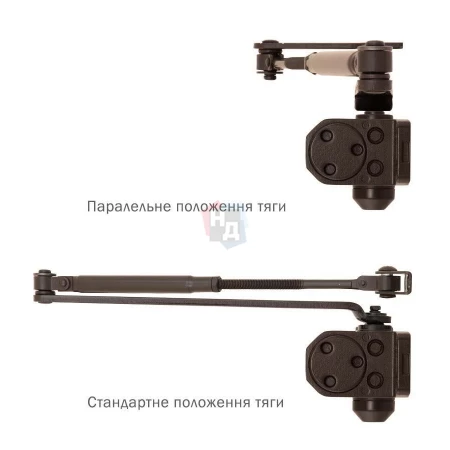 Доводчик дверной накладной RYOBI 8803 EN2/3 DARK_BRONZE коричневый универсальная тяга (65кг)