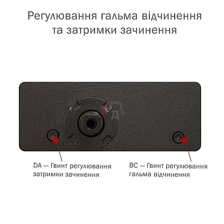 Доводчик дверной накладной RYOBI DS-3550 EN2-5 DARK_BRONZE коричневый стандартная тяга (100кг)