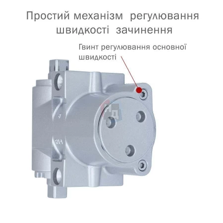 Доводчик дверной накладной RYOBI DS-4550 EN2-7+ SILVER хром параллельная тяга (200кг)