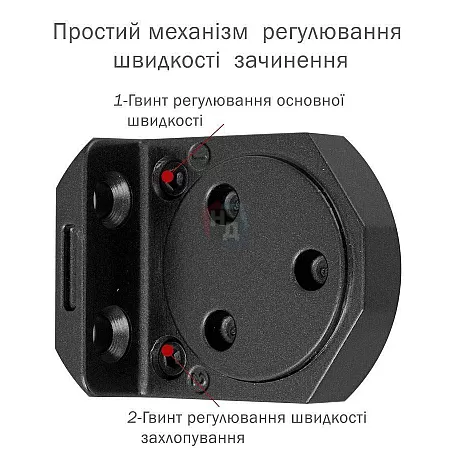 Доводчик дверной накладной RYOBI D-3550 EN2-5 BLACK черный универсальная тяга (100кг)