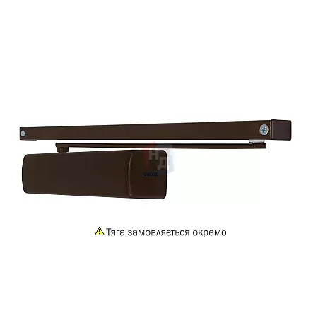 Доводчик дверной накладной ABLOY DC335 EN3-5 BC BROWN коричневый без тяги (100кг)