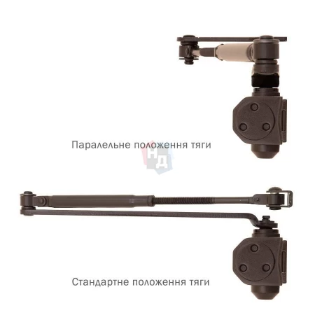 Доводчик дверной накладной RYOBI D-2005V EN3/4/5 BC DARK_BRONZE коричневый универсальная тяга (100кг)