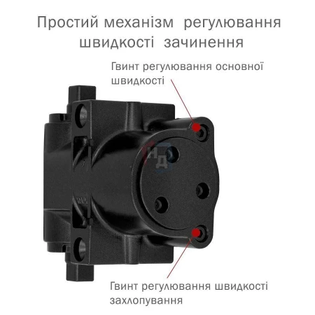 Доводчик дверной накладной RYOBI DS-4550 EN4 BLACK черный скользящая тяга (80кг)