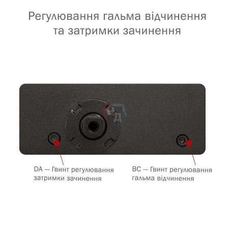 Доводчик дверной накладной RYOBI DS-3550 EN1-5 DARK_BRONZE коричневый параллельная тяга (100кг)