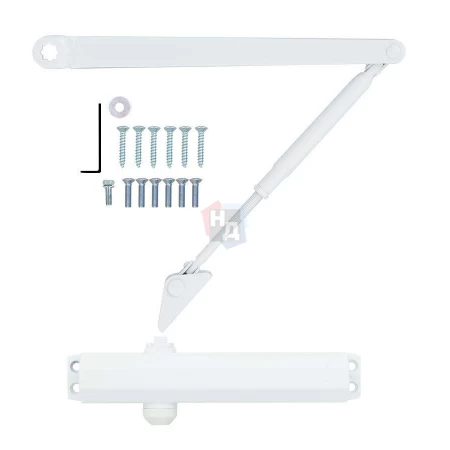 Доводчик дверной накладной RYOBI D-2005V EN3/4/5 BC GLOSSY_WHITE белый стандартная тяга (100кг)