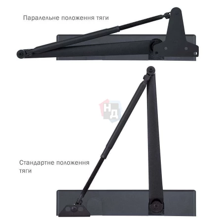 Доводчик дверной накладной RYOBI D-4550 EN2-7+ GREY_ANTHRACITE серый универсальная тяга (200кг)
