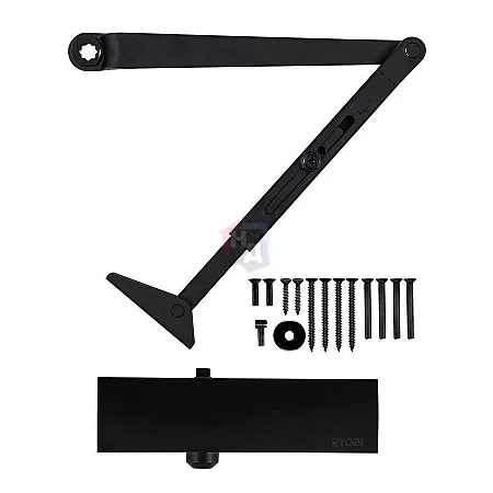 Доводчик дверной накладной RYOBI LIM D-1200 EN2/3/4 BLACK черный стандартная тяга (80кг)
