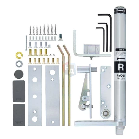 Доводчик дверной врезной RYOBI FR-12-L EN5 ALUMINIUM серый без тяги (100кг)