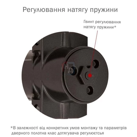 Доводчик дверной накладной RYOBI DS-4550 EN2-7+ DARK_BRONZE коричневый стандартная тяга (200кг)