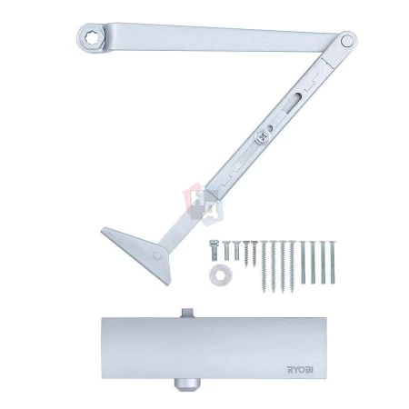 Доводчик дверной накладной RYOBI LIM D-1200 EN2/3/4 SILVER хром стандартная тяга (80кг)