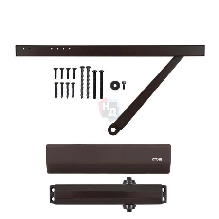 Доводчик дверной накладной RYOBI DS-2050T EN3 BC DARK_BRONZE коричневый скользящая тяга (60кг)