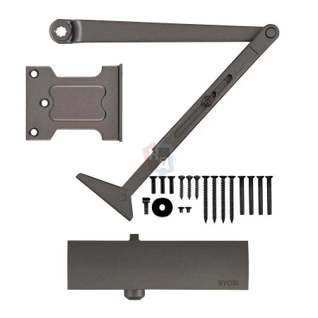 Доводчик дверной накладной RYOBI LIM D-1200 EN2/3/4 BC METALLIC_BRONZE коричневый универсальная тяга (80кг)