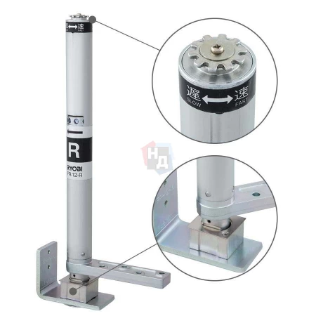 Доводчик дверной врезной RYOBI FR-12-R EN5 ALUMINIUM серый без тяги (100кг)