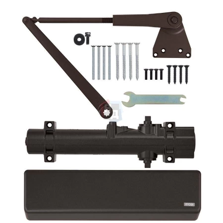 Доводчик дверной накладной RYOBI DS-4550 EN2-7+ DARK_BRONZE коричневый параллельная тяга (200кг)