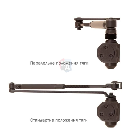 Доводчик дверной накладной RYOBI D-1504 EN2/3/4 DARK_BRONZE коричневый универсальная тяга (80кг)
