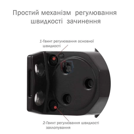 Доводчик дверной накладной RYOBI D-2005V EN3/4/5 BC GREY_ANTHRACITE серый стандартная тяга (100кг)