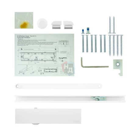Доводчик дверной накладной RYOBI LIM DS-3200T EN1-4 BC WHITE белый скользящая тяга (80кг)