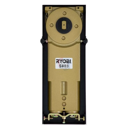 Доводчик дверной напольный RYOBI S-403 EN7 черный, хром матовый без петель (150кг)