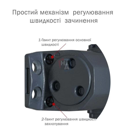 Доводчик дверной накладной RYOBI D-1554 EN2/3/4 GREY_ANTHRACITE серый стандартная тяга (80кг)