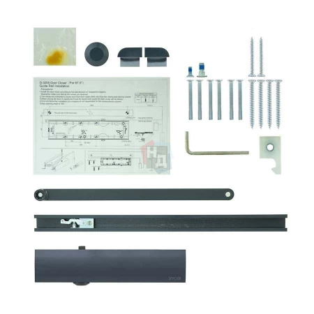 Доводчик дверной накладной RYOBI LIM DS-3200T EN1-4 BC GREY_ANTHRACITE серый скользящая тяга (80кг)