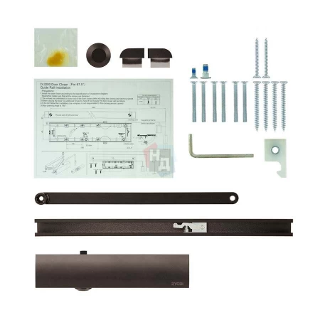 Доводчик дверной накладной RYOBI LIM DS-3200T EN1-4 BC METALLIC_BRONZE коричневый скользящая тяга (80кг)