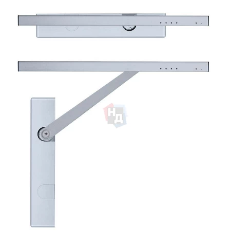Доводчик дверной накладной RYOBI DS-4550 EN4 SILVER хром скользящая тяга (80кг)