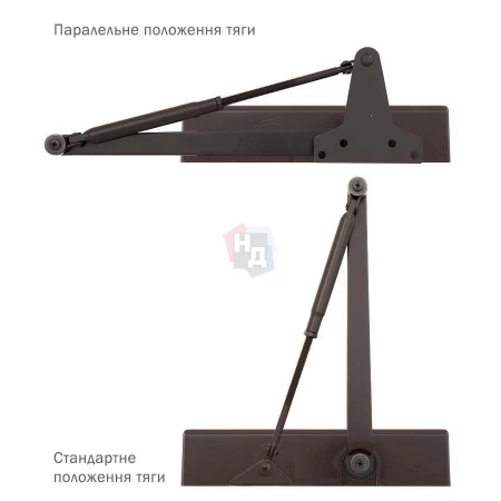 Доводчик дверной накладной RYOBI D-2055V EN3/4/5 BC DARK_BRONZE коричневый универсальная тяга (100кг)