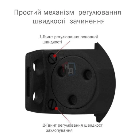 Доводчик дверной накладной RYOBI D-2005V EN3/4/5 BC BLACK черный стандартная тяга (100кг)