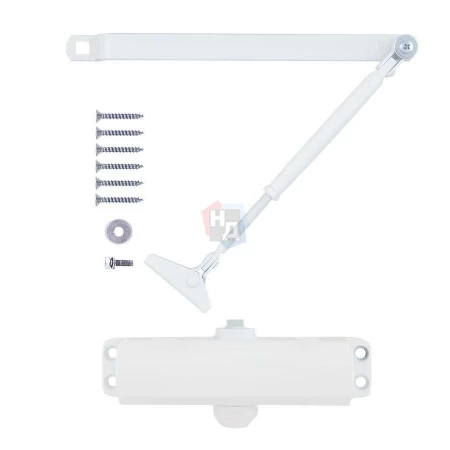 Доводчик дверной накладной RYOBI LIM 9903 EN2/3 GLOSSY_WHITE белый стандартная тяга (65кг)