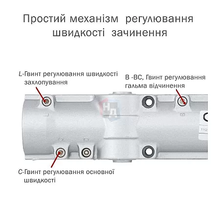 Доводчик дверной накладной ABLOY DC335 EN3-5 BC BROWN коричневый без тяги (100кг)