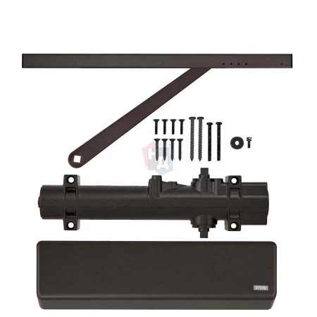 Доводчик дверной накладной RYOBI DS-4550 EN4 DARK_BRONZE коричневый скользящая тяга (80кг)