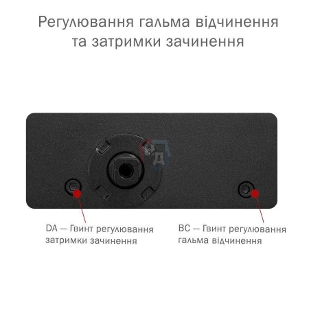 Доводчик дверной накладной RYOBI DS-3550 EN2-5 BLACK черный стандартная тяга (100кг)