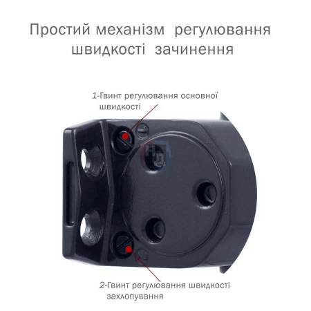 Доводчик дверной накладной RYOBI D-2550 EN1-4 BC GREY_ANTHRACITE серый стандартная тяга (80кг)