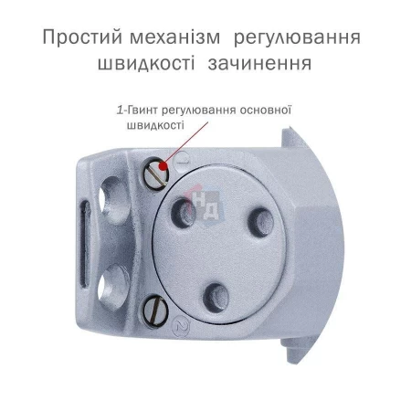 Доводчик дверной накладной RYOBI DS-2550 EN1-3 BC SILVER хром параллельная тяга (60кг)
