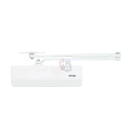 Доводчик дверной накладной RYOBI D-1554 EN2/3/4 GLOSSY_WHITE белый универсальная тяга (80кг)