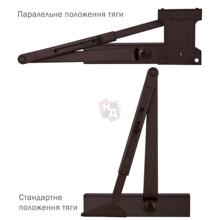 Доводчик дверной накладной RYOBI LIM D-1200 EN2/3/4 DARK_BRONZE коричневый универсальная тяга (80кг)