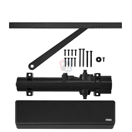 Доводчик дверной накладной RYOBI DS-4550 EN4 BLACK черный скользящая тяга (80кг)